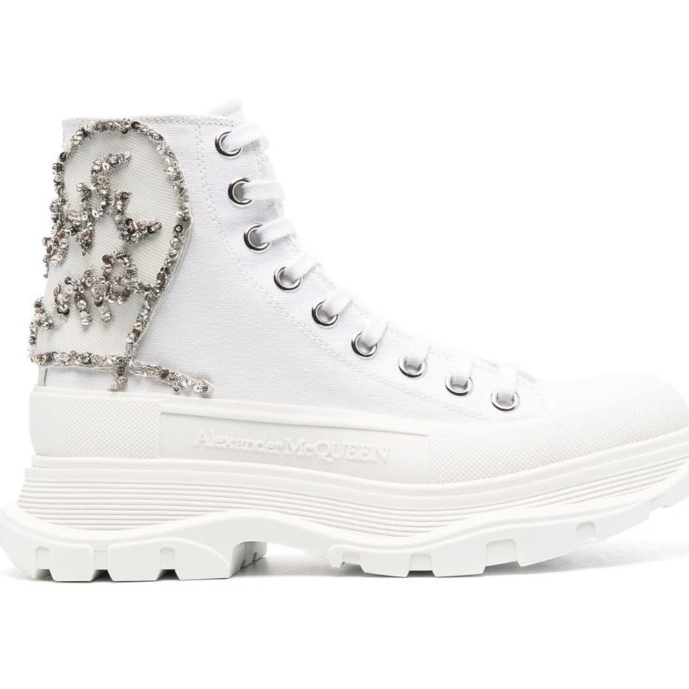 MAKE AN OFFER Alexander McQueen Crystal Embellished “sneakers “LOVE”DISCONTINUED